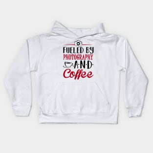 Fueled by Photography and Coffee Kids Hoodie